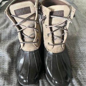 Sperry Duck Boots, Brown, Size 9